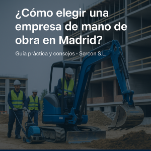 Equipo profesional empresa construcción Madrid - Sercon S.L. trabajando en obra residencial